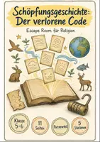 Vorschau - Arbeitsblätter - Schöpfungsgeschichte Klasse 5-6: Escape Room - Deckblatt