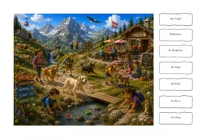 Vorschau - Spiele - Ferienspaß mit Pünktchen – 4 Materialien rund um Hund, Ferien und Sprache - Deckblatt