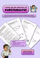 Vorschau - Arbeitsblätter - Kunstwerk-Analyse einfach erklärt: Infoblatt und Arbeitsblatt für den Kunstunterricht - Deckblatt