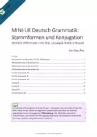 Vorschau - Unterrichtsreihen - N³ - Mini-UE Stammformen & Konjugation mit Test - Deckblatt