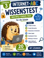 Vorschau - Test - Internet-ABC Lernmodul 3 – Wissenstest mit Lösungen - Deckblatt
