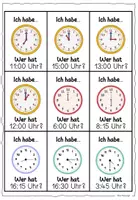 Vorschau - Spiele - Uhrzeiten / Ich habe...Wer hat? Spiel - Seite 1