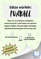 Vorschau - Spiele - Sätze würfeln: Fußball - Satzglieder erwürfeln, aufschreiben, umstellen - Deckblatt