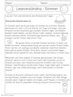 Vorschau - Arbeitsblätter - Leseverständnis Sommer - Klasse 3 & 4 - Lesetexte - Seite 2