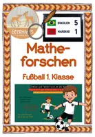 Vorschau - Arbeitsblätter - Matheforschen Fußball ab 1. Klasse - Deckblatt