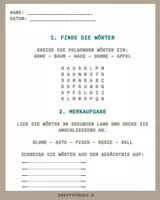 Vorschau - Arbeitsblätter - Konzentrationsübung Juni.26 - Deckblatt