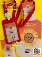 Vorschau - Aufgabenkarten - Ausweis für Helferkinder im Unterricht - Deckblatt