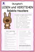 Vorschau - Arbeitsblätter - Übungsheft: Lesen und Verstehen - Beliebte Haustiere - Seite 1