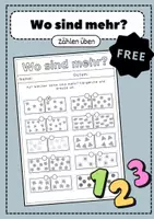 Vorschau - Arbeitsblätter - Wo sind mehr - Mathe Klasse 1 - Deckblatt