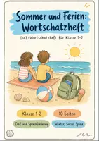 Vorschau - Arbeitsblätter - Sommer Klasse 1-2: Wortschatzheft Grundwortschatz - Deckblatt