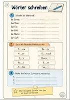 Vorschau - Arbeitsblätter - Sommer Klasse 1-2: Wortschatzheft Grundwortschatz - Seite 2