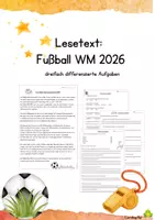 Vorschau - Aufgabenkarten - WM 26: Lesetexte mit differenzierten Aufgaben - Deckblatt