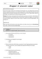 Vorschau - Arbeitsblätter - Soziale Gruppen (3-fach differenziert) - Seite 1