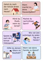 Vorschau - Arbeitsblätter - DAF DAZ Gesprächskarten - Tagesablauf - A1 / A2 - Seite 3