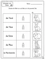 Vorschau - Arbeitsblätter - Haustiere Arbeitsblätter – 1. Klasse & DaZ - Seite 3