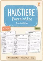 Vorschau - Arbeitsblätter - Haustiere Purzelsätze – 1. Klasse - Deckblatt