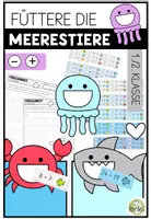Vorschau - Arbeitsblätter - Sommerliche Rechenstreifen für die 1. & 2. Klasse | Addition und Subtraktion | Freiarbeit Meerestiere - Deckblatt
