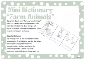 Vorschau - Arbeitsblätter - FARM ANIMALS - Mini Book 3-fach differenziert - Deckblatt