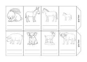 Vorschau - Arbeitsblätter - FARM ANIMALS - Mini Book 3-fach differenziert - Seite 2