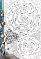 Vorschau - Arbeitsblätter - Einfache Plus & Minus Aufgaben bis 100, Power-Training in Spiralform (± Lehrgang bis 100, Stufe 2e/8) - Seite 2