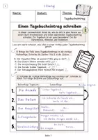 Vorschau - Fördermaterial/Inklusion - Tagebucheintrag verfassen (innerer Monolog) - Seite 1