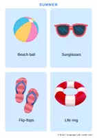 Προεπισκόπηση - Flashcards - Summer Flashcards – 40 Vocabulary Cards for Preschool & Elementary Learners! - Σελίδα 1