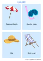 Προεπισκόπηση - Flashcards - Summer Flashcards – 40 Vocabulary Cards for Preschool & Elementary Learners! - Εξώφυλλο