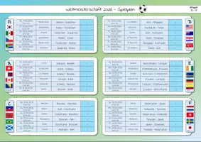 Vorschau - Poster - Fußball Weltmeisterschaft 2026 WM Spielplan - Seite 1