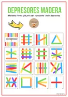 Vista previa - Tarjetas / Manipulativos - Actividades con depresores - Tesoros Brillantes - Portada