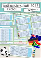 Vorschau - Poster - Fußball Weltmeisterschaft 2026 WM Spielplan - Deckblatt