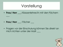 Vorschau - Präsentationen/Tafelbilder - Präsentation: 1. Elternabend vor der Einschulung (Koalaklasse) - Seite 3