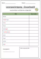 Vorschau - Arbeitsblätter - Lesespaziergang 1./2. Klasse : Gruselwald - Seite 3