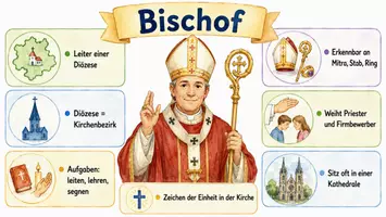 Vorschau - Arbeitsblätter - Arbeitsblätter zum Thema "Bischof" (Lückentext, Hörverstehen) + Lösung & MP3 + Infografik - Seite 3