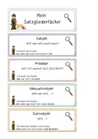 Vorschau - Mal- und Bastelvorlagen - Satzgliederfächer - Seite 1