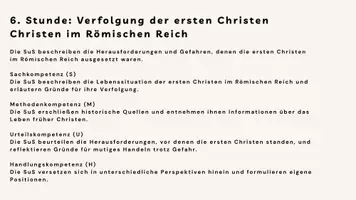Vorschau - Stundenentwürfe - Anfänge der Kirche - Paulus und die ersten Christen (6. - 10. Stunde) - Seite 1
