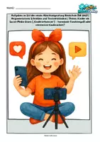 Vorschau - Arbeitsblätter - Kinderinfluencer – Argumentatives Schreiben Abschlussprüfung Deutsch 2027 RS BW - Deckblatt