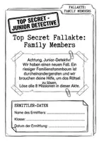 Vorschau - Arbeitsblätter - Englisch Family Members - Detektiv-Akte - Seite 1
