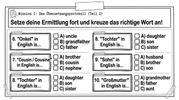Vorschau - Arbeitsblätter - Englisch Family Members - Detektiv-Akte - Seite 3