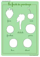 Aperçu - Feuilles d'exercices - Les fruits ET les légumes du printemps Monpetitcoindief - Page 1