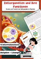 Vorschau - Arbeitsblätter - Zellorganellen und ihre Funktionen: Zellkern, Mitochondrien & Zellatmung - Deckblatt