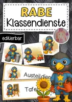 Vorschau - Anderer Materialtyp - Rabenklasse Klassendienste Klassentier Rabe - Deckblatt