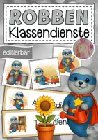 Vorschau - Anderer Materialtyp - Robbenklasse Klassendienste Klassentier Robbe - Deckblatt