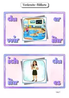 Vorschau - Stationenlernen - Kärtchenspiel-Possessivpronomen-Thema _Schule_Schulsachen - Seite 2