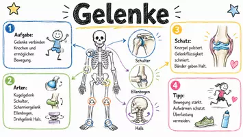 Vorschau - Arbeitsblätter - Arbeitsblätter zum Thema "Gelenk" + Lösung & MP3 + Mindmap + Infografik - Seite 1