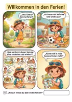 Vorschau - Arbeitsblätter - Sommerferien-Heft: „Sunnys Sommerferien“ Wissens-, Rätsel- & Mitmachheft (Kita, Vorschule & Klasse 1-2) - Seite 1