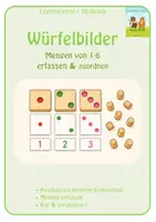 Vorschau - Fördermaterial/Inklusion - 3D Würfelplatten - Menge, Zahl & Würfelsymbol erfassen & zuordnen - Deckblatt