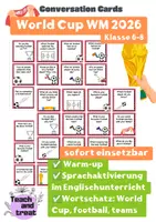 Vorschau - Aufgabenkarten - ⚽ World Cup / WM 2026 Speaking Cards – Football Conversation | ESL - Deckblatt
