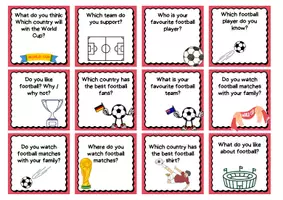 Vorschau - Aufgabenkarten - ⚽ World Cup / WM 2026 Speaking Cards – Football Conversation | ESL - Seite 1