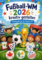 Vorschau - Mal- und Bastelvorlagen - Fußball WM 2026 Kunst Klasse 1-2 - Seite 1