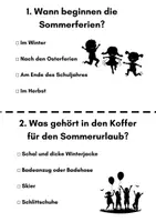 Vorschau - Arbeitsblätter - 🌞 Sommerferien-Quiz für die Grundschule | Quizspaß für die letzten Schultage | Mit Lösungen - Seite 2